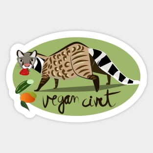 Vegan civet Sticker
